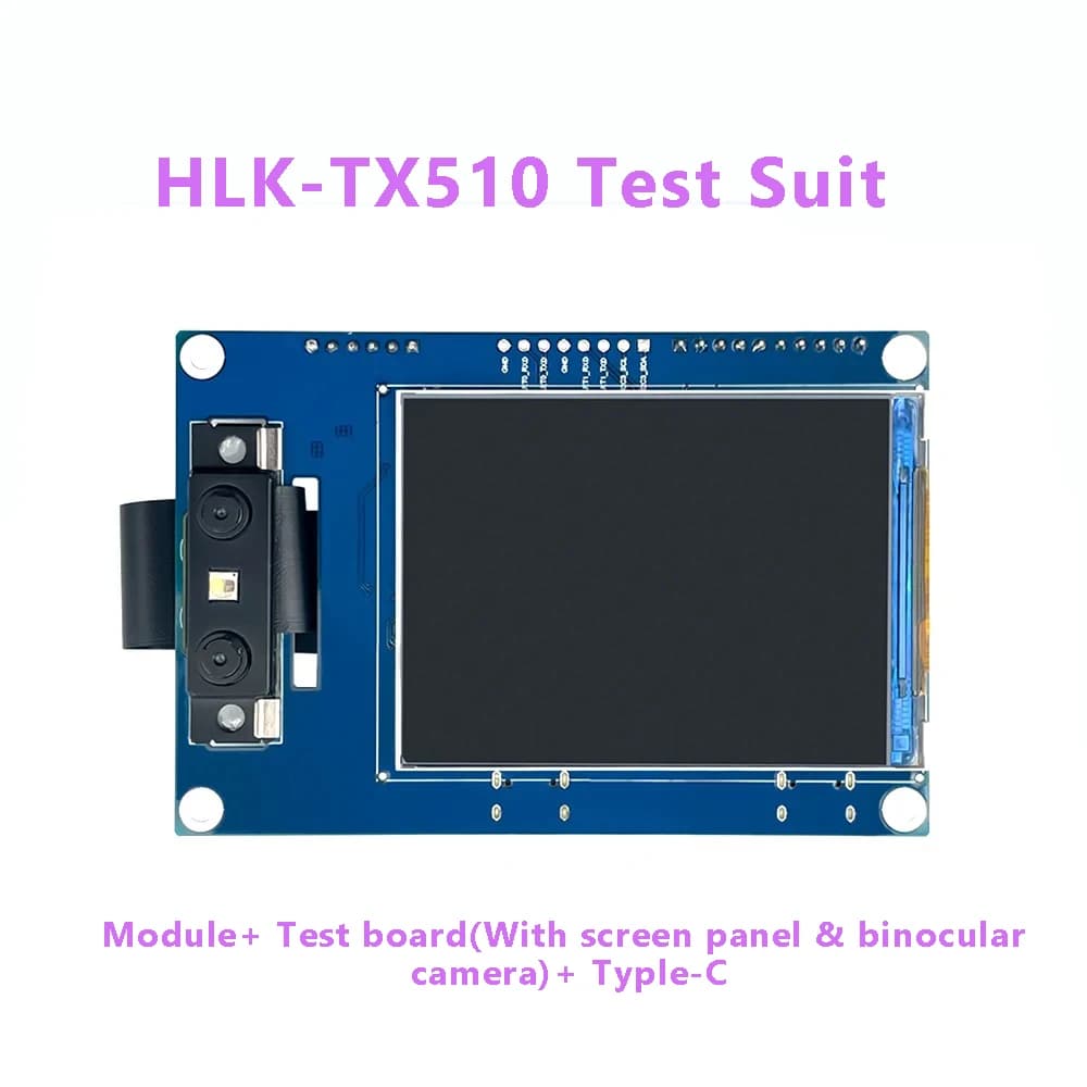 Free Ship AI Face Recognition Module HLK-TX510 Test Suit 3D binoculare Camera Live Detection basation comunicazione seriale