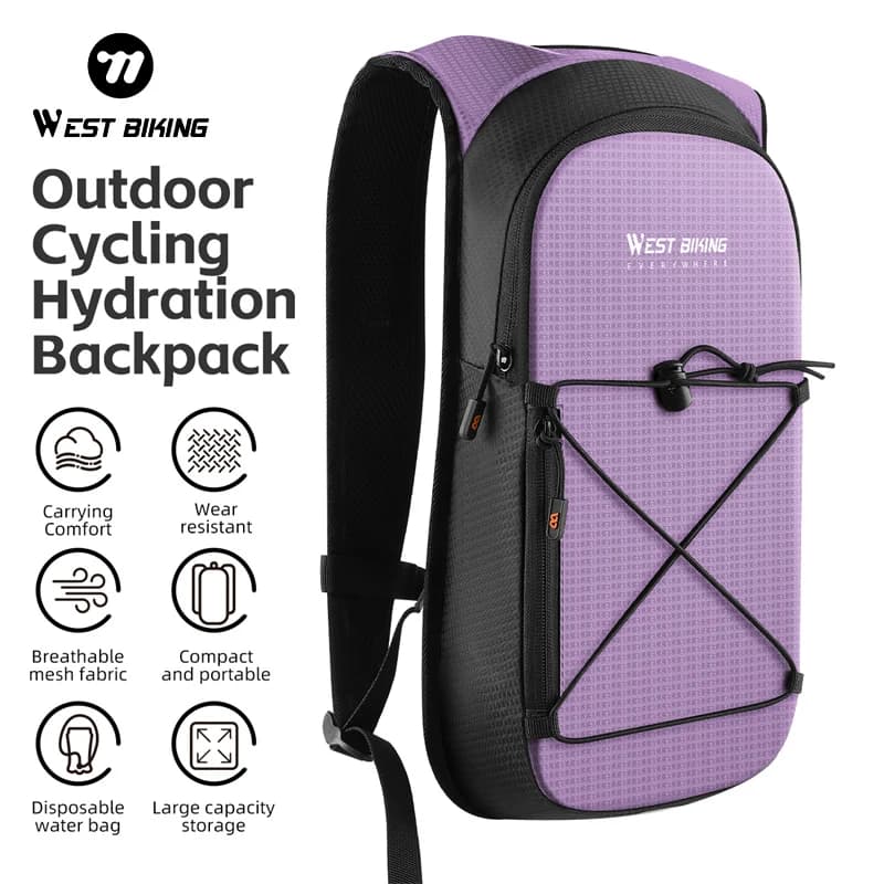 WEST BIKING Light Cycling Backpack 7L, Bicycle Bag, Race Hydrating Backpack, Hiking, Climbing, Cycling, Bicycle Accessories