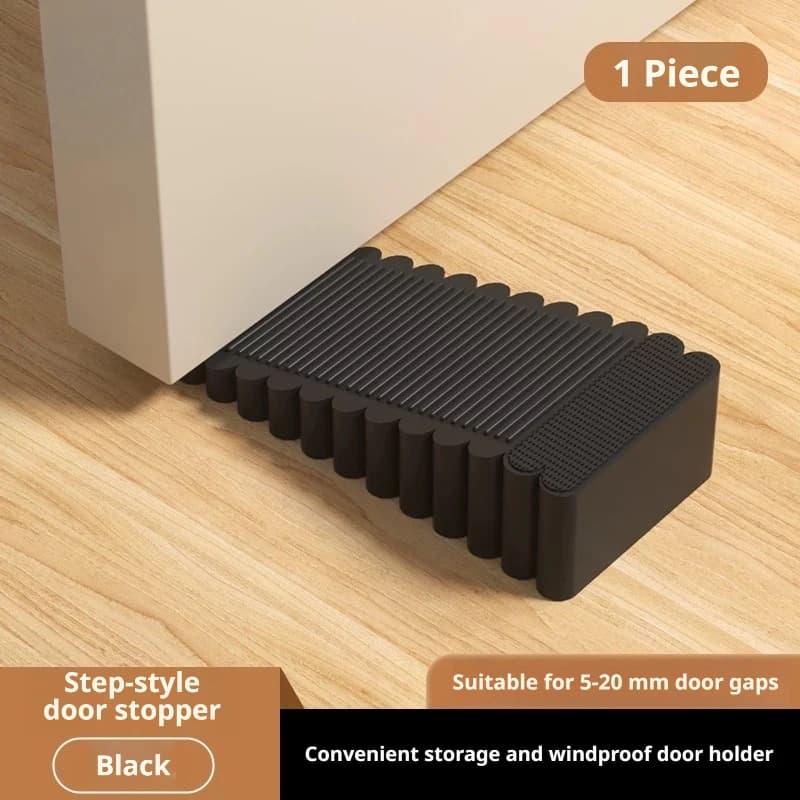 Wedge-shaped Silicone Door Stop Block, Portable Rubber Door Stopper with Anti-collision Design, Practical Safety Accessory for H
