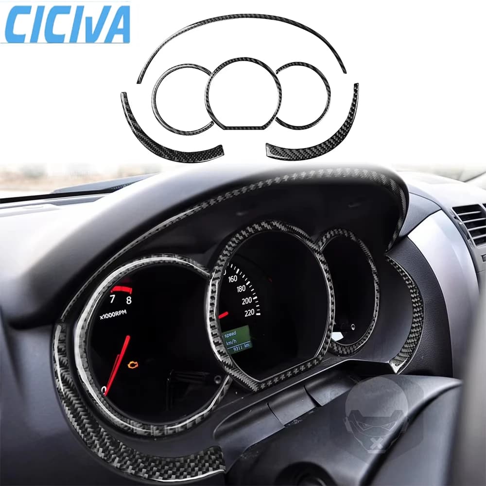 Per SUZUKI Grand Vitara 2006-2013 Reale In Fibra di Carbonio Auto Tachimetro Cruscotto Accessori Interni Strisce Auto adesivi