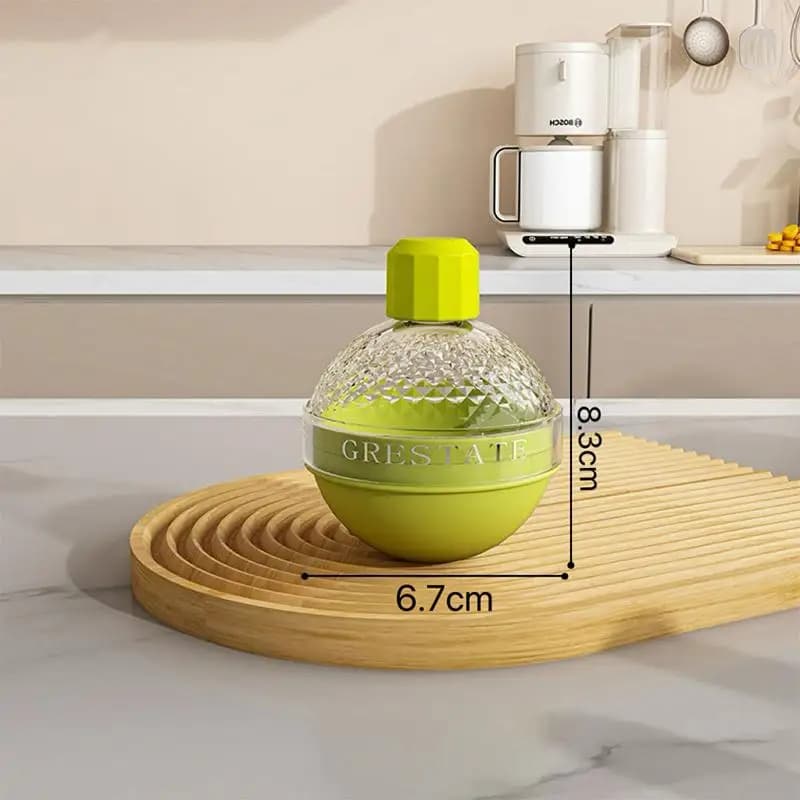 Stampi per palline di ghiaccio in silicone per preparare ghiaccio rotondo con coperchi, per cocktail, bourbon e altre bevande, 1 pezzo