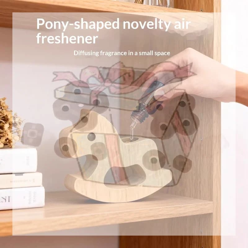【CC】1PCS Horse Wooden Shaped Essential Oil Diffuser Fragrance Diffuser Suitable For Home Bathroom Car Decoration