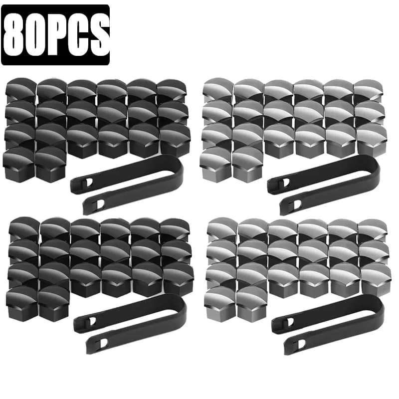 20/40/80PCS 21/19/17mm Car Wheel Nut Caps Protection Covers Caps Anti-Rust Auto Hub Screw Cover Car Tyre Nut Bolt Exterior