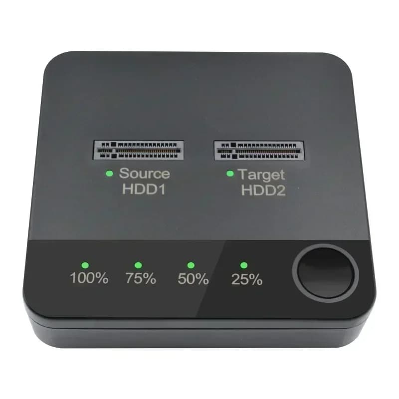 Box esterno USB 3.1 Type-C a doppio slot M.2 SATA per SSD, duplicatore di dischi rigidi, docking station per lettore HDD/SSD M.2