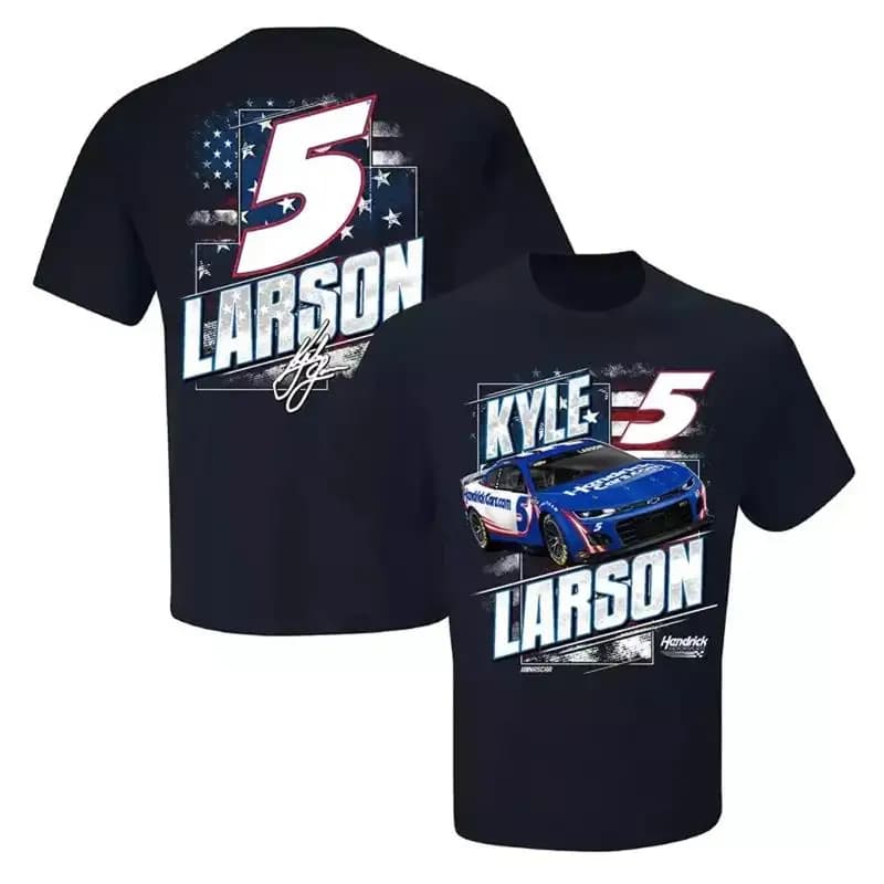 Kyle Larson 2024 Maglietta patriottica per auto Hendrickcars Maglietta S-5XL