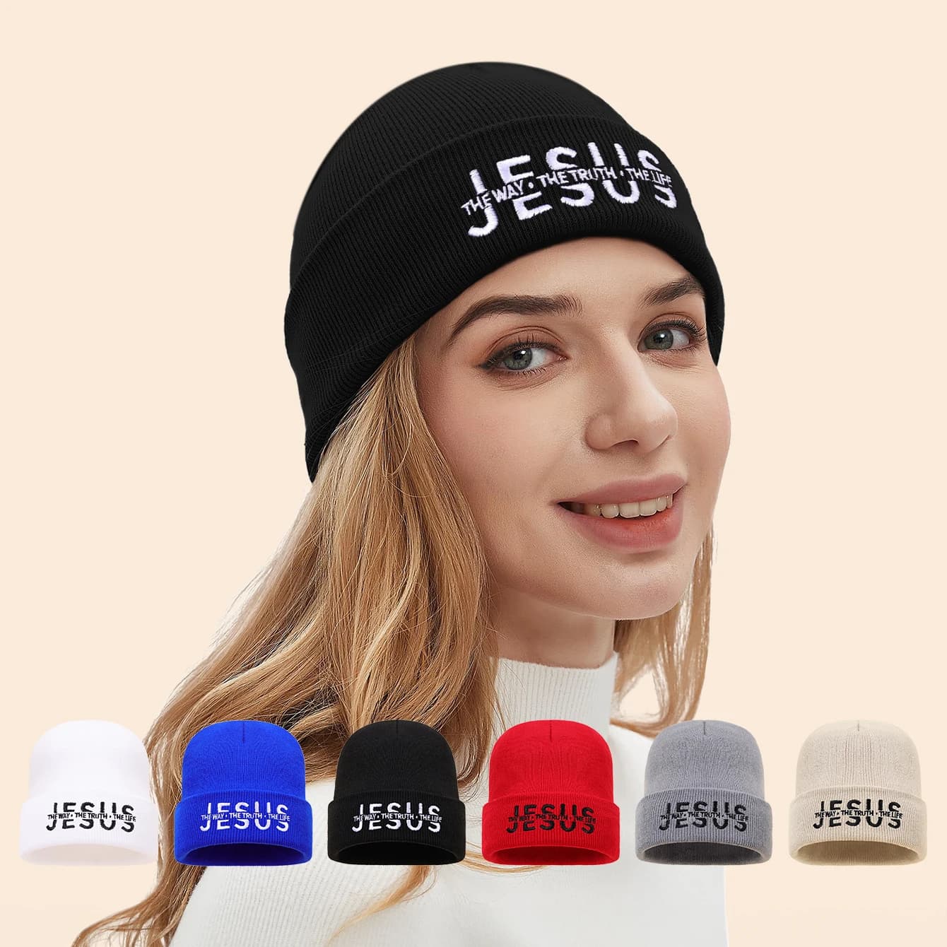 3pcs/2pcs/1pc Autumn/Winter Warm Knitted Hat for Men and Women, Casual Hip Hop Letters Embroidered Hoodie, Halloween Beanies Hat