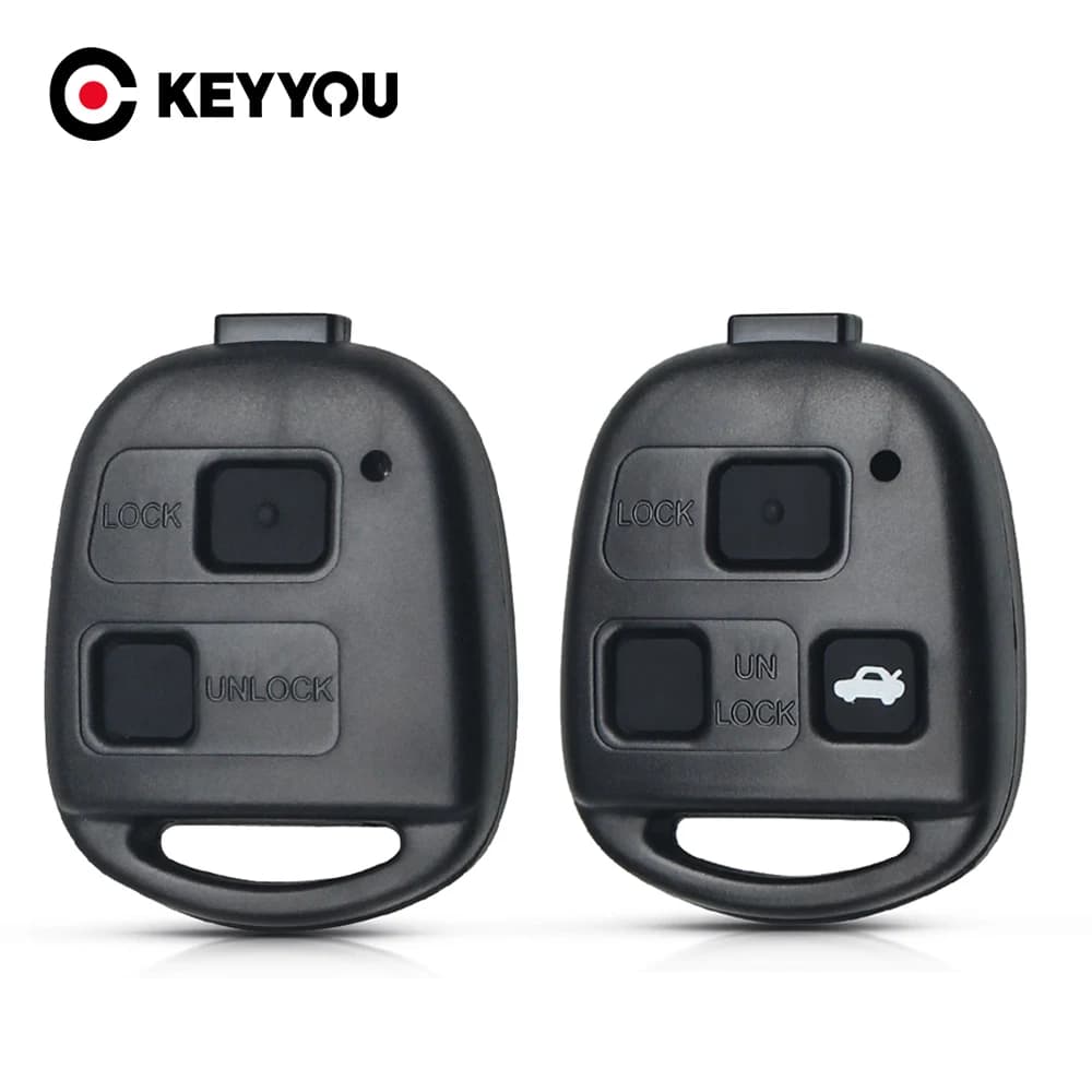 KEYYOU 2/3 Bottoni Chiave A Distanza Dell'automobile Intelligente Borsette Per Toyota Corolla Camry RAV4 Yaris Carina Avensis Land Cruiser caso Fob copertura
