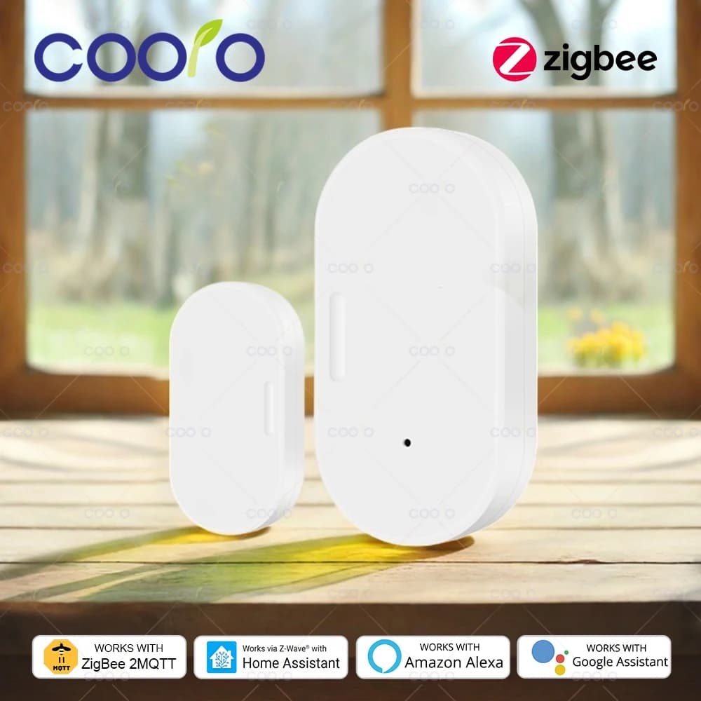 Sensore intelligente per porte e finestre Zigbee con display remoto dell'app di registrazione dell'allarme di sicurezza magnetico Lux per Alexa Google Zigbee2mqtt