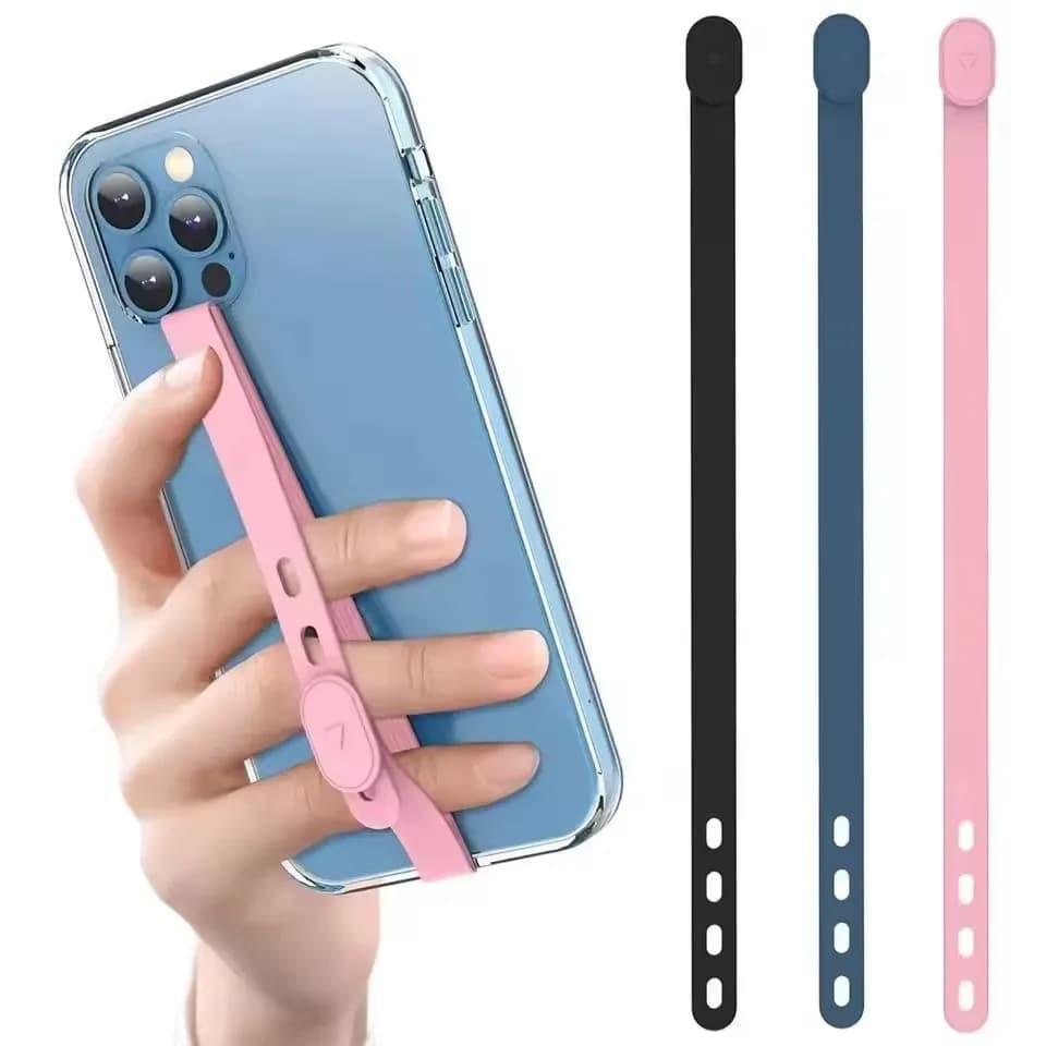 Silicone Portable Phone Strap Phone Case Anti-Smarriage Adjustable Phone Elastic Sleeve Phone Accessories With Hand Band