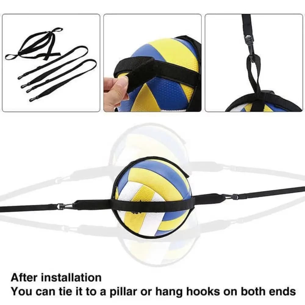 Elastic Volleyball Spike Trainer Wear-resistant Adjustable Volleyball Practice Trainer Lightweight Portable