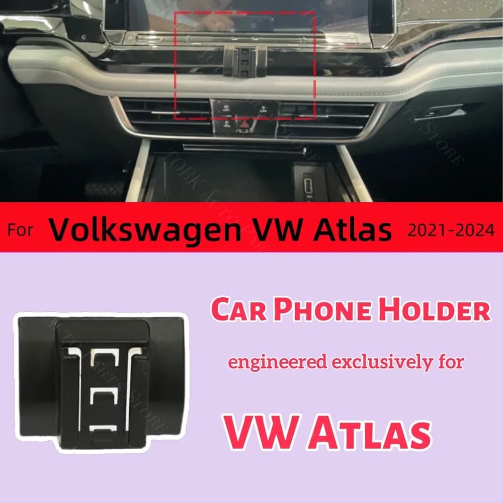Per Volkswagen VW Atlas 2021-2024 Supporto per telefono magnetico Ricarica wireless Speciale staffa fissa Base Accessori per montaggio MagSafe