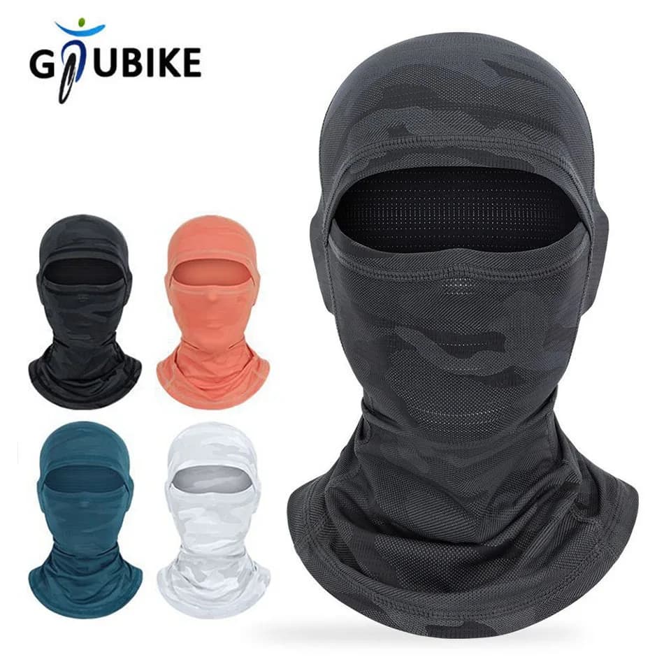 GTUBIKE Balaclava Ciclismo estiva per Uomo, Maschera Integrale asciugatura Rapida, Antivento, Sottocasco Morbido, Scaldacollo con Cappuccio