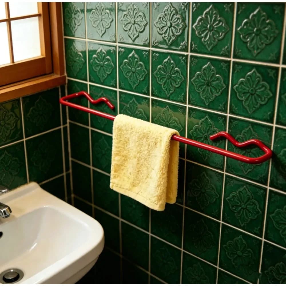 Portasciugamani da Parete in Metallo Colorato alla Moda, Creativo Supporto per Asciugamani da Bagno
