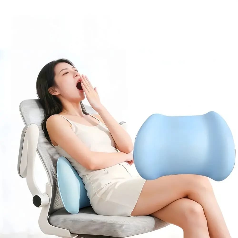 Lumbar Cushion For Bed Sleeping Ergonomic Memory Foam Back Support Pad Waist Alignment Pillow For Office Rest Relief