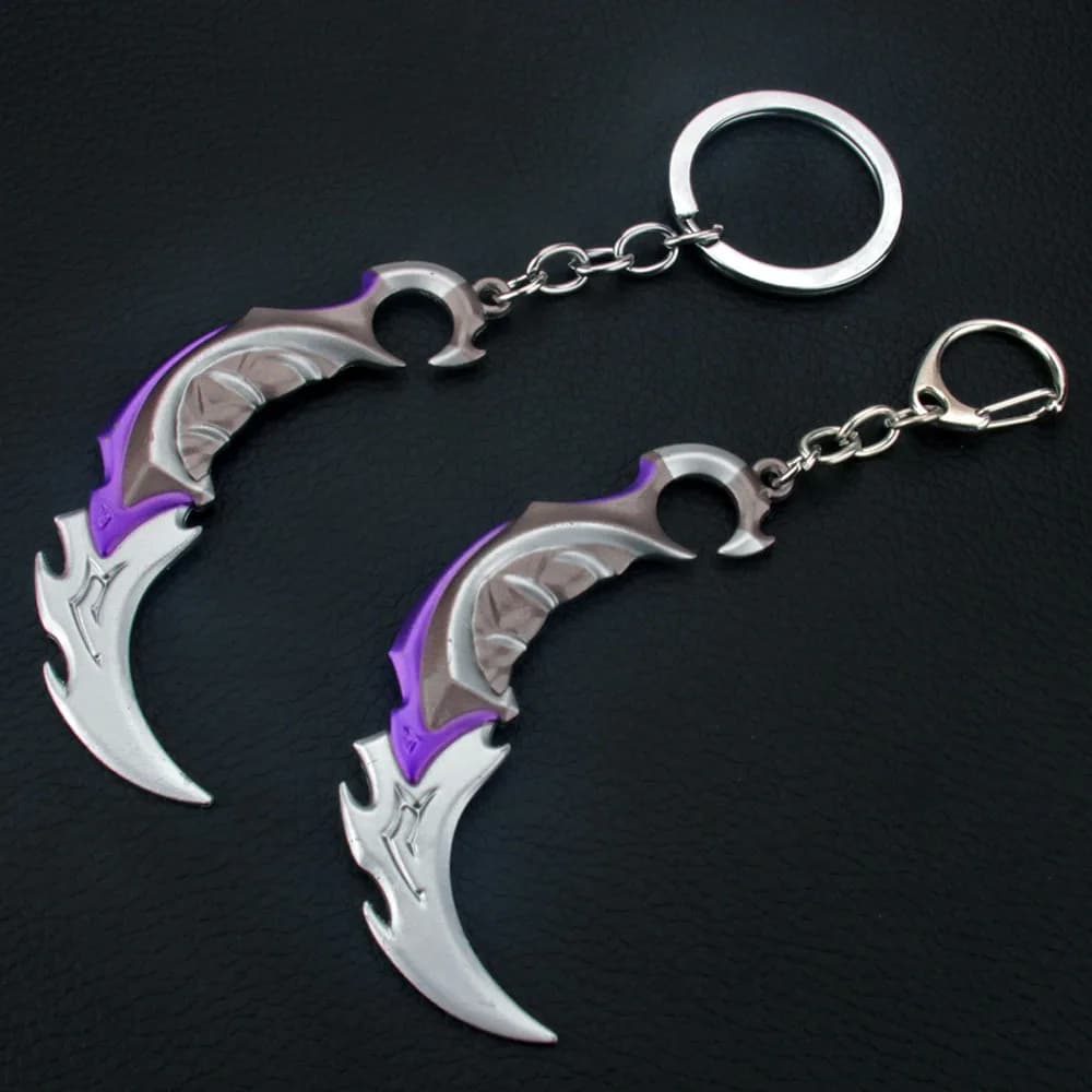 Portachiavi a Forma di Coltello CsGo, Portachiavi Karambit Valorant, Modelli CS GO, Ciondolo Portachiavi, Gioielli da Gioco, Regalo