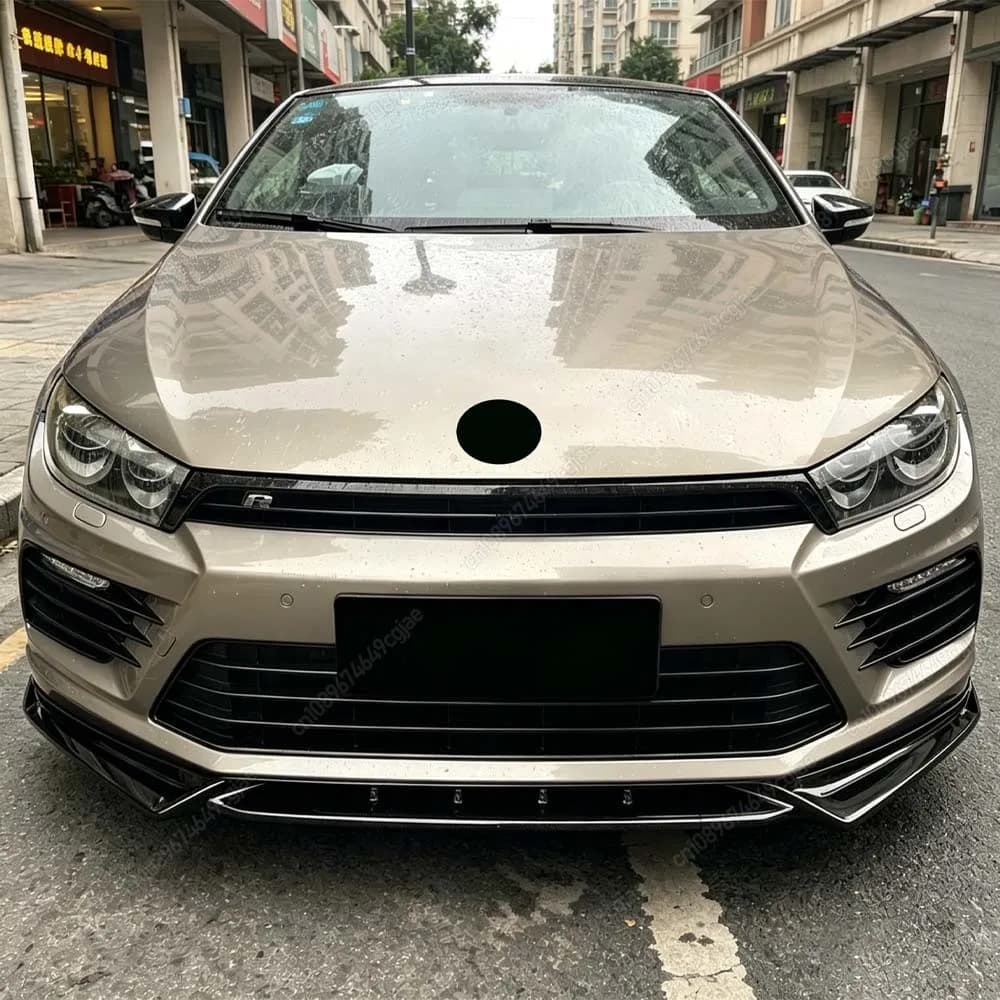 For Volkswagen Scirocco MK3.5 R 2015 To 2025 Gloss Black Tuning Car Front Bumper Lower Splitter Diffuser Spoiler Canard Lip Trim