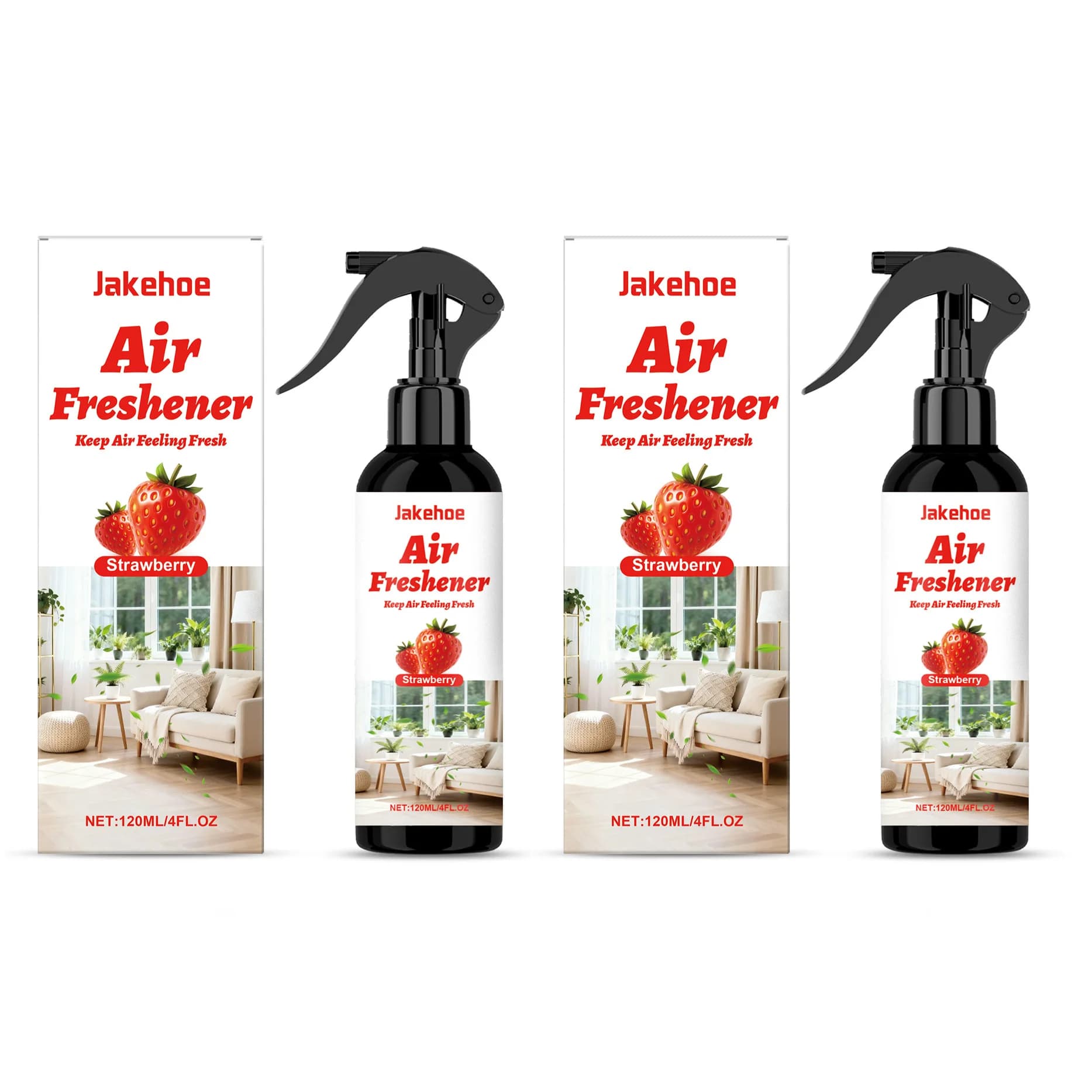 Spray Deodorant for Environments 120ml Efficacy Strawberry and Duraturo Aromatherapy Deodorant Fragrance for Car and Bathroom