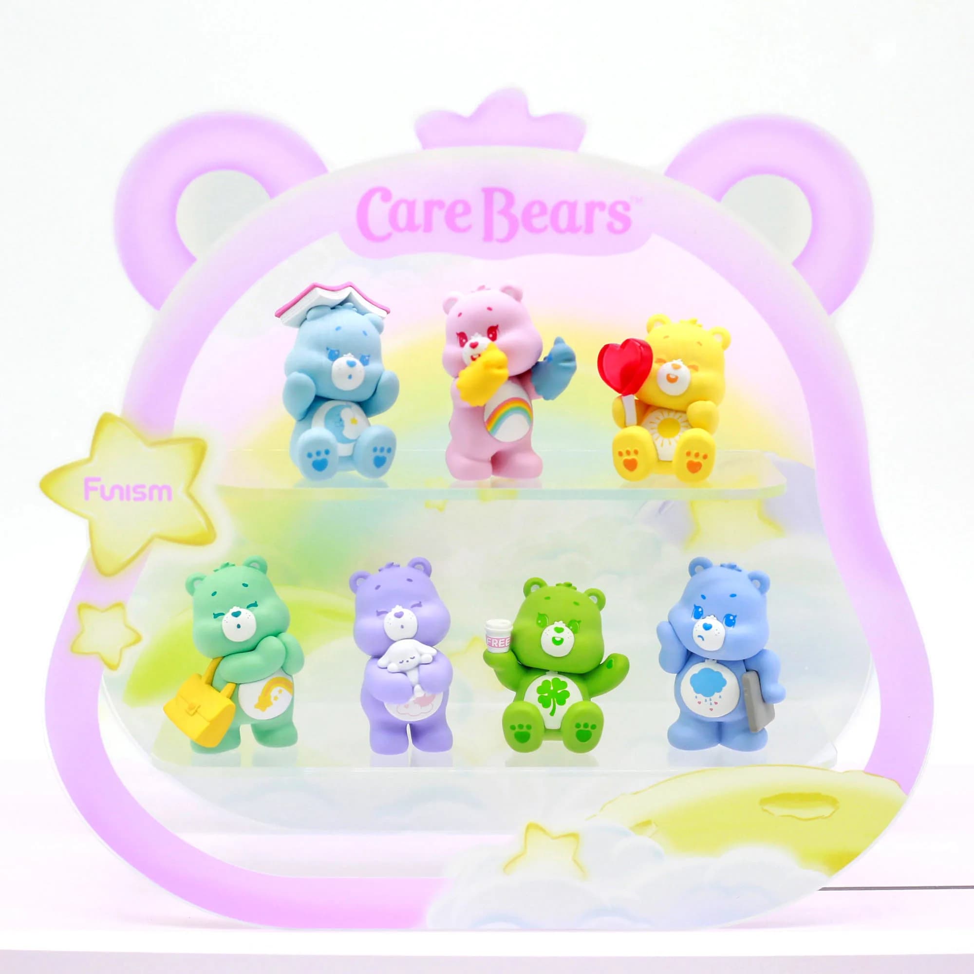 FUNISM Care Bears Little Things Series Cubby Face Blind Box Collezione di giocattoli Figure di orsi Kawaii Mini bambola Regali di Natale per ragazze