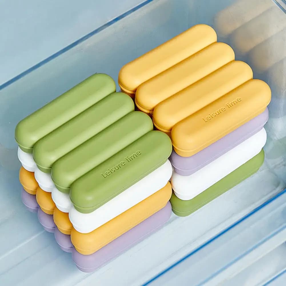Stampi per ghiaccioli riutilizzabili in silicone con coperchio, facili da sformare, anti-goccia, per uso domestico, per whisky e bottiglie d'acqua