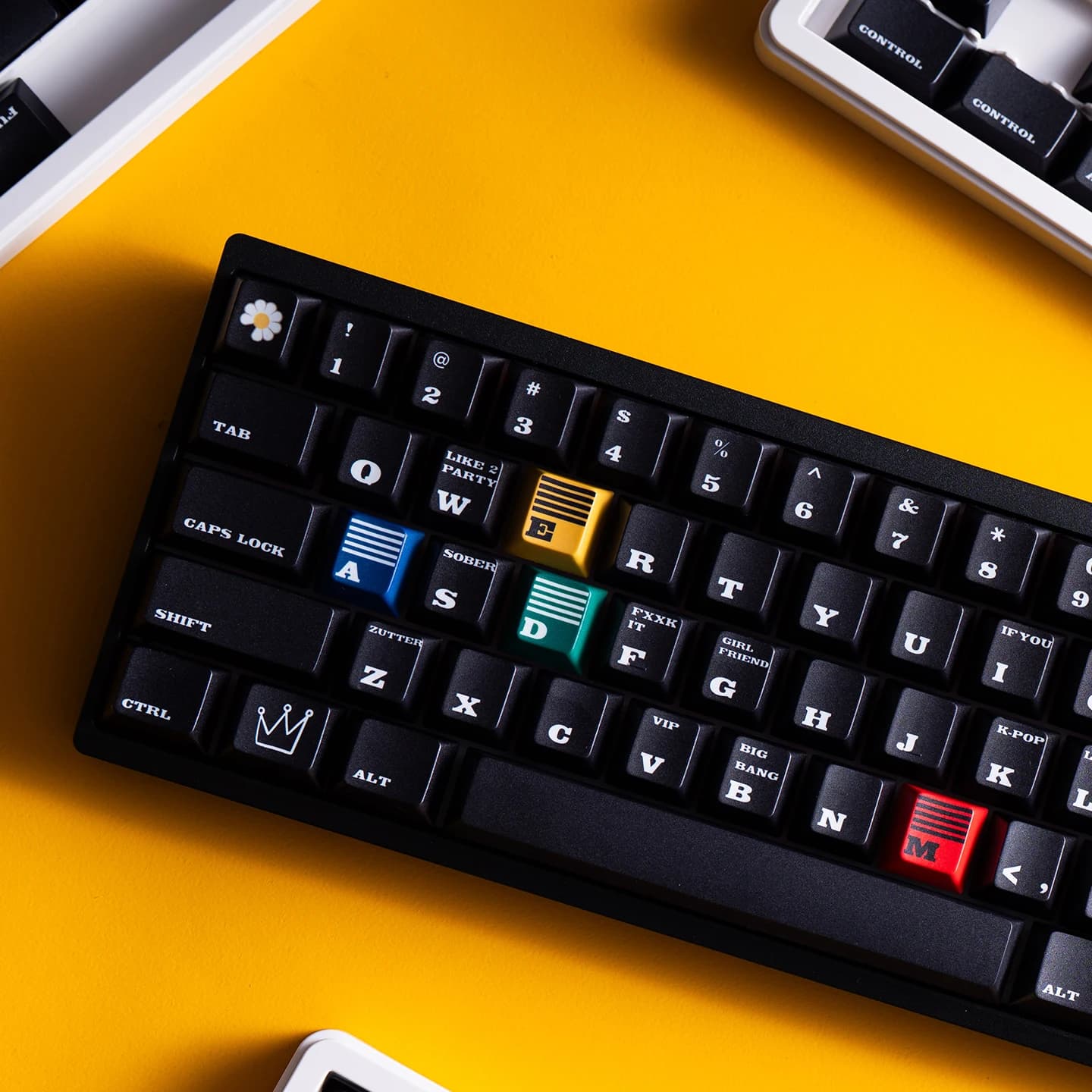 FBB Bang Black 145 PBT Keys Thickness 1.7 mm Dye-Sub Cherry Keyboard Profile Mx Cherry Switch