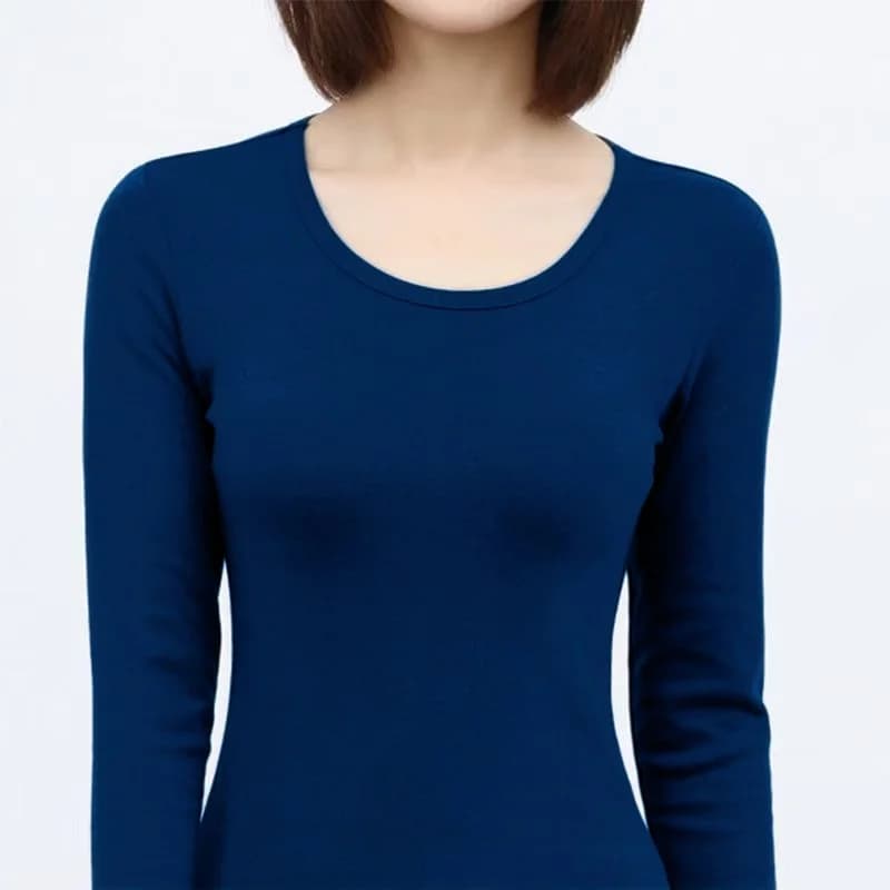 T-shirt casual slim fit da donna con o-collo Basic All-Match Tinta unita Top sottile Moda Office Lady Top Camicetta femminile multicolore