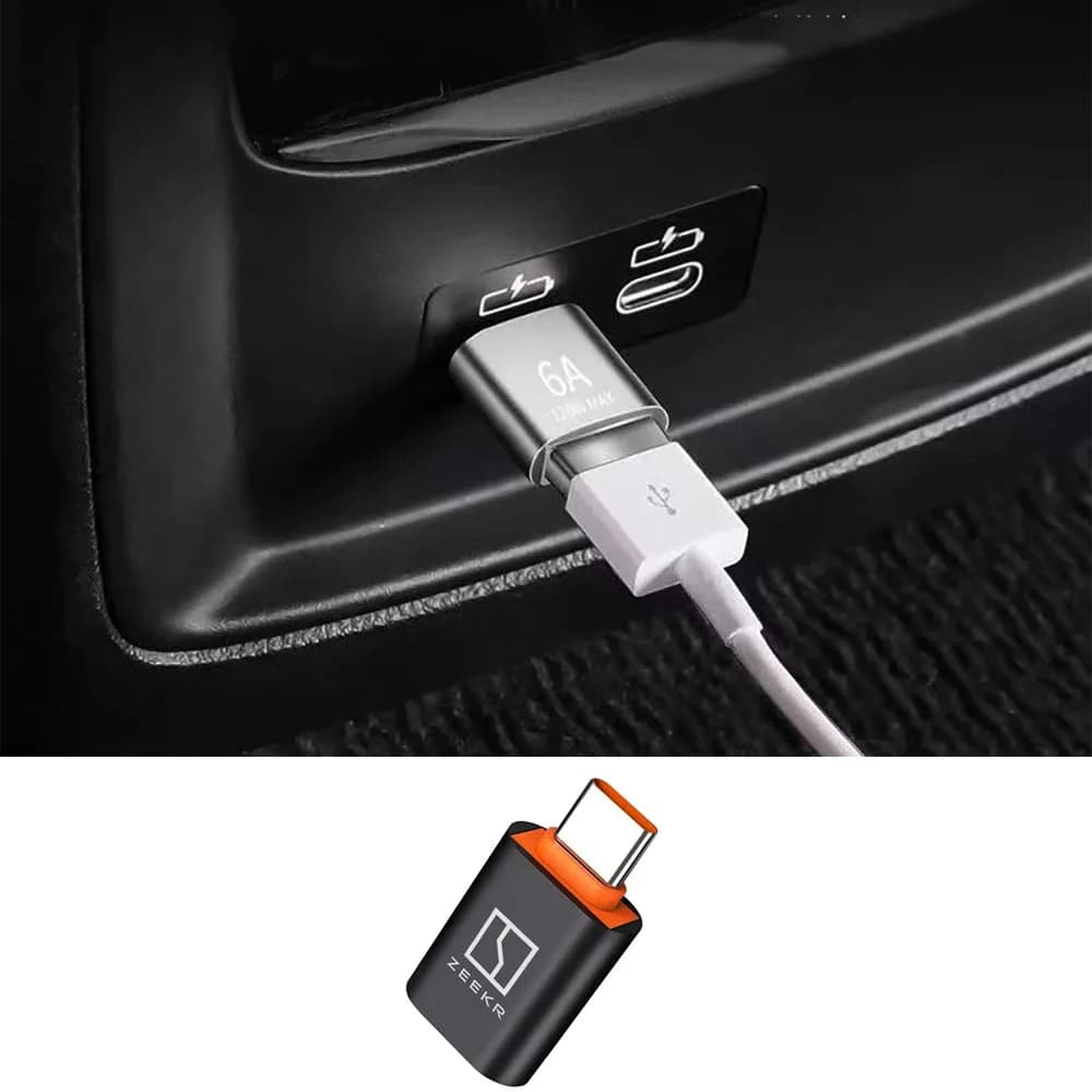 Misura per ZEEKR 9X 2025 2026 Typec a connettore USB Chiavetta USB Porta di ricarica rapida Telefoni cellulari