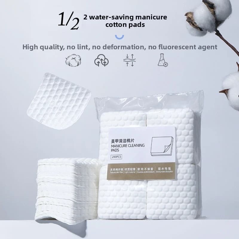 200/400pc Disposable Lint‑Free Nail Polish Remover Wipes Strong Cleaning Pads for Gel Top Coat Wipe Off Manicure Nail Art Tool
