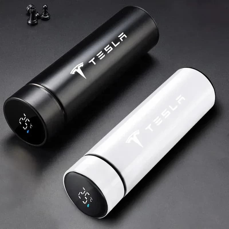 Tazza thermos intelligente Touch Display Temperatura Tazza thermos per auto sottovuoto in acciaio inossidabile per Tesla Model 3 XS Y Cybertruck