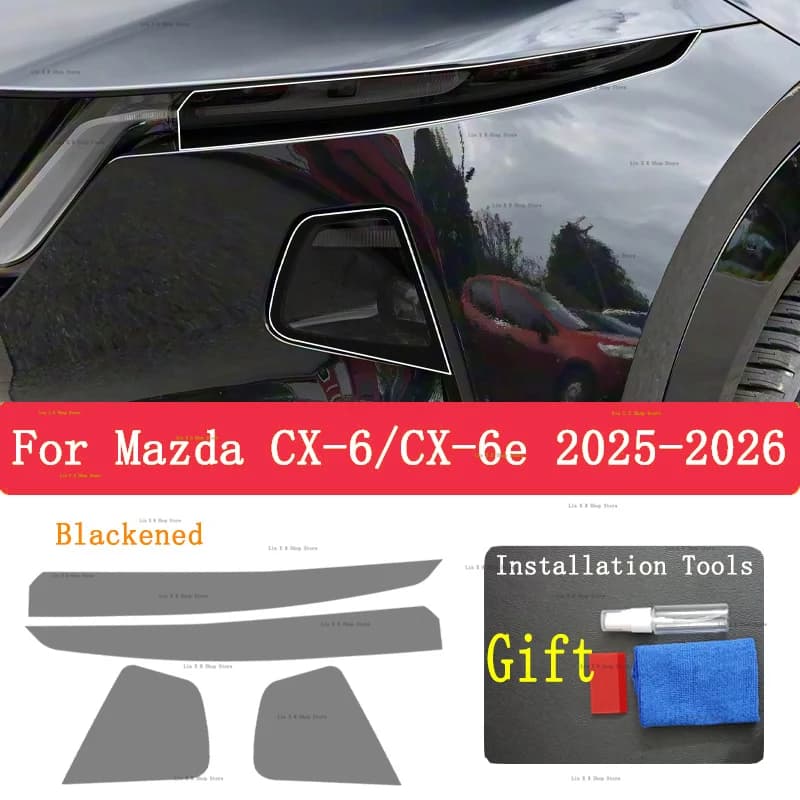 Per Mazda cx-6/cx-6e 2025-2026 Fari Auto Pellicola Protettiva Faro Anteriore Copertura Affumicato Nero Pellicola di TPU Accessori adesivo