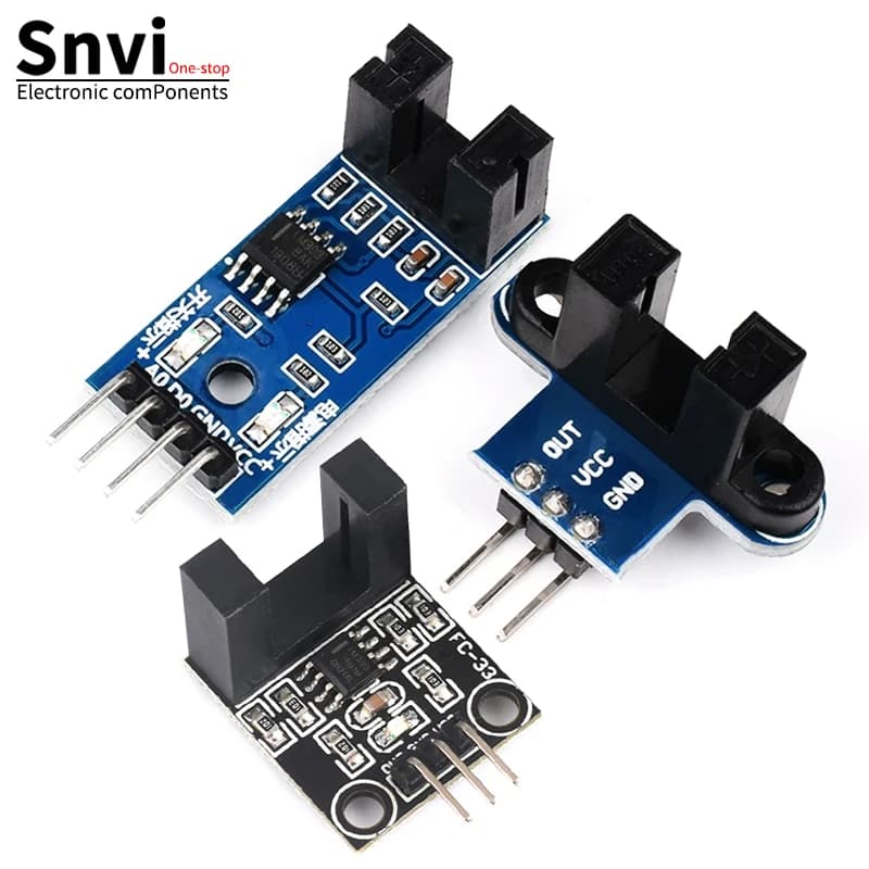 Photoelectric beam speed sensor module 3.3V-5V Optical Coupler Type Slots Tachymeter Generator Counter for Arduino/51/AVR/PIC DIY Kit