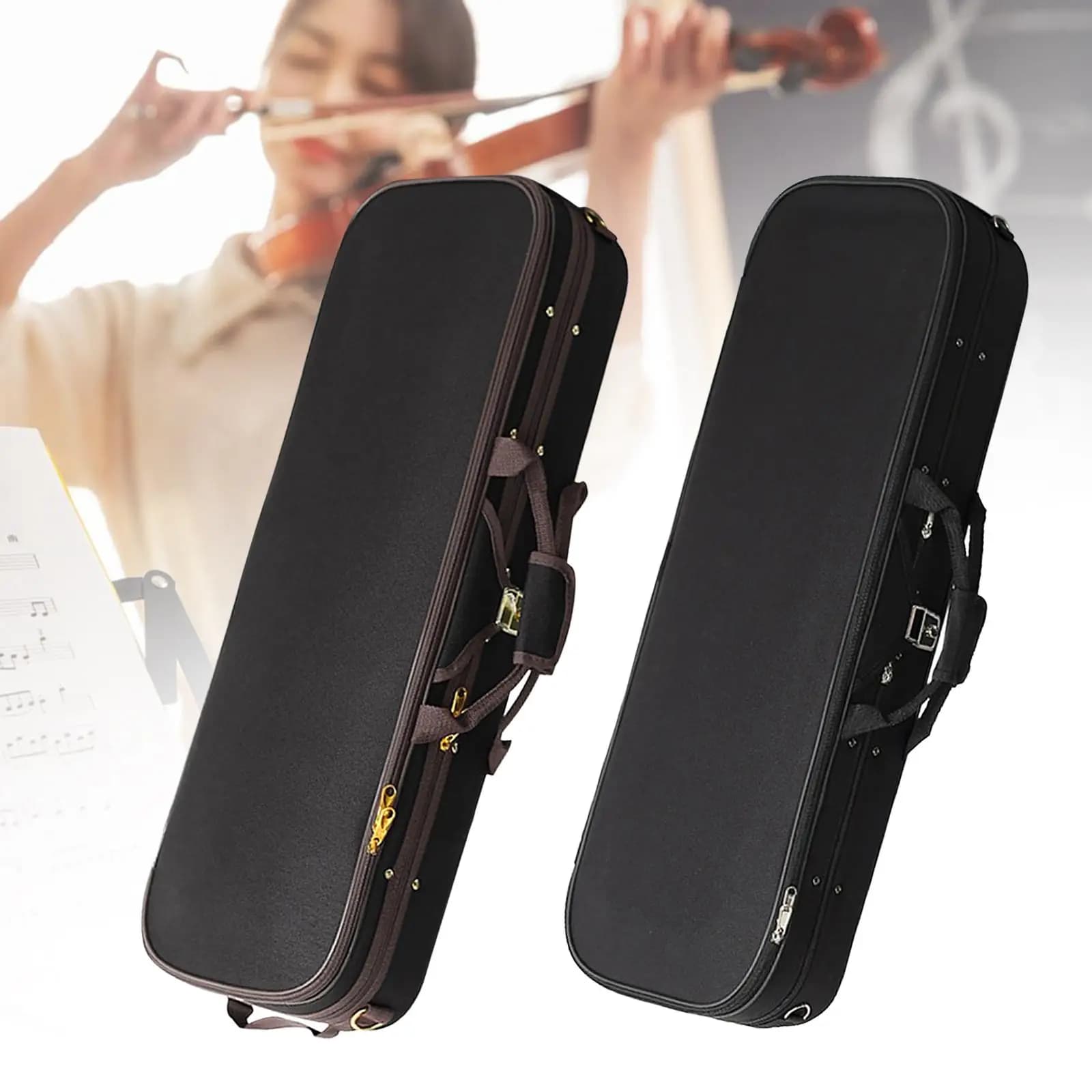 Custodia per violino pratica con maniglia laterale, borsa impermeabile per il trasporto del violino, custodia per strumenti musicali per gli amanti della musica