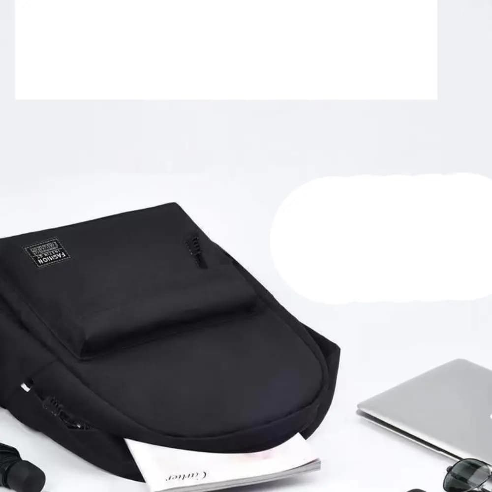 Trendy Oxford Cloth Versatile Backpack Black Grey Blue Red 15 inches School Student Backpack Washable Travel Bag Unisex