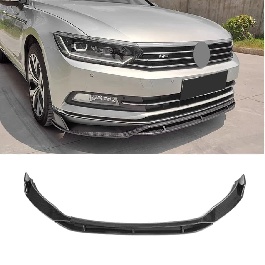 Spoiler Anteriore Paraurti Labbro Inferiore Kit Carrozzeria Diffusore Splitter Tuning Guard Per VW Passat B8 2017 2018 2019 ABS Nero Lucido