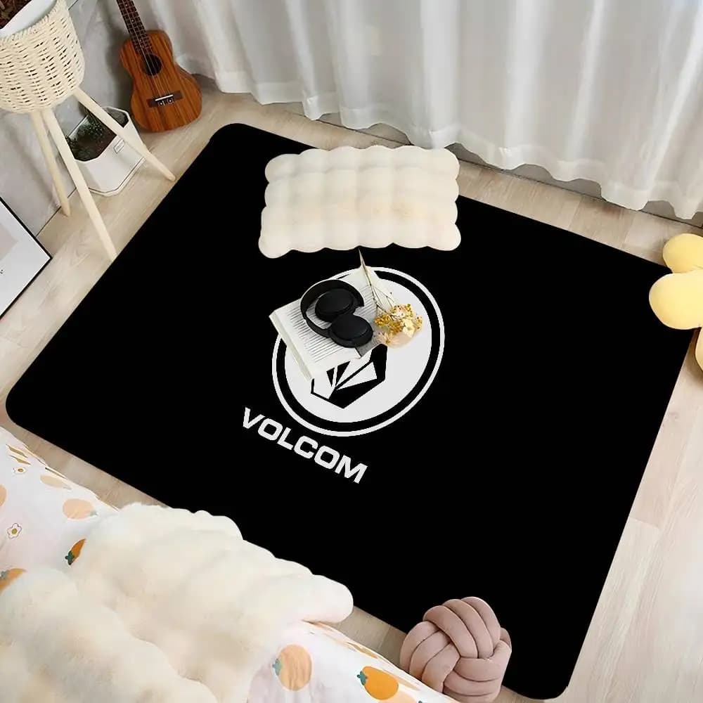 V-VOLCOM LOGO Door Mat Kids Room Bedroom Decoration Balcony Anti-Slip Doormat Living Room Doormat Area Rug