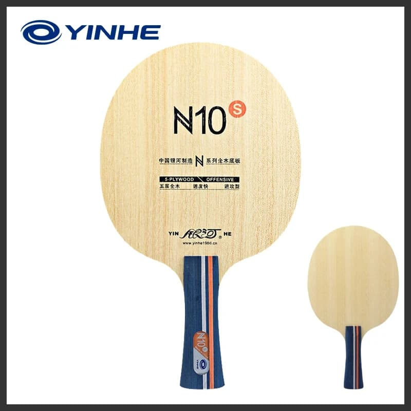 Lama da ping pong originale Yinhe N10s N-10 Offensiva 5 Lama per racchetta da ping pong in legno Pagaia da ping pong per principianti