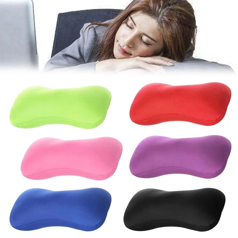 Nuovo Mini Cuscino Bolster con Microsfere in Schiuma, Comodo Cuscino a Forma di Osso, Supporto per il Collo, Ideale per Viaggi