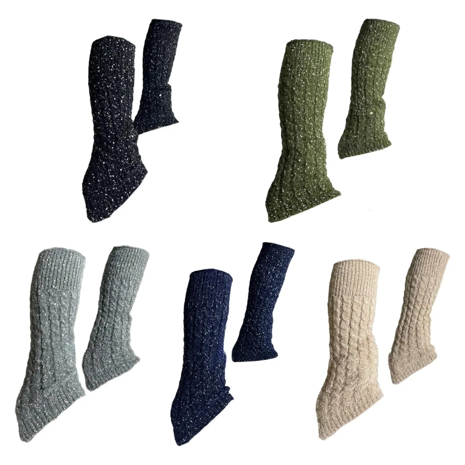 Ice Figure Skating Leg Warmers Knit Skating Socks Soft Knitted Thick Supplies