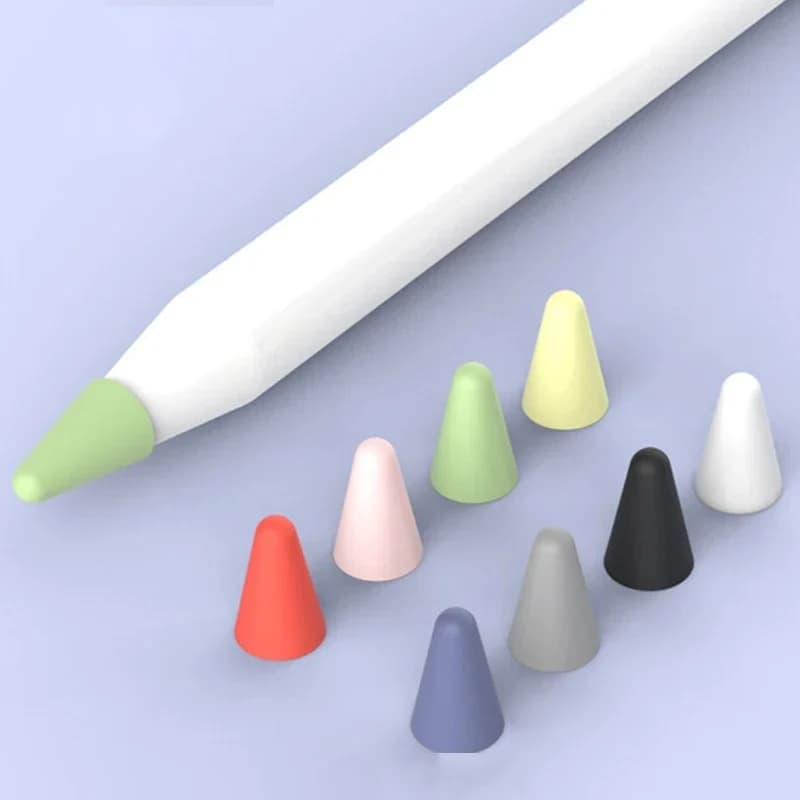8 pezzi di copertura per pennino in silicone per Apple Pencil 1 2 Custodia protettiva per punta per iPad Pencil 1a 2a generazione Custodie di protezione per pennino per penna stilo