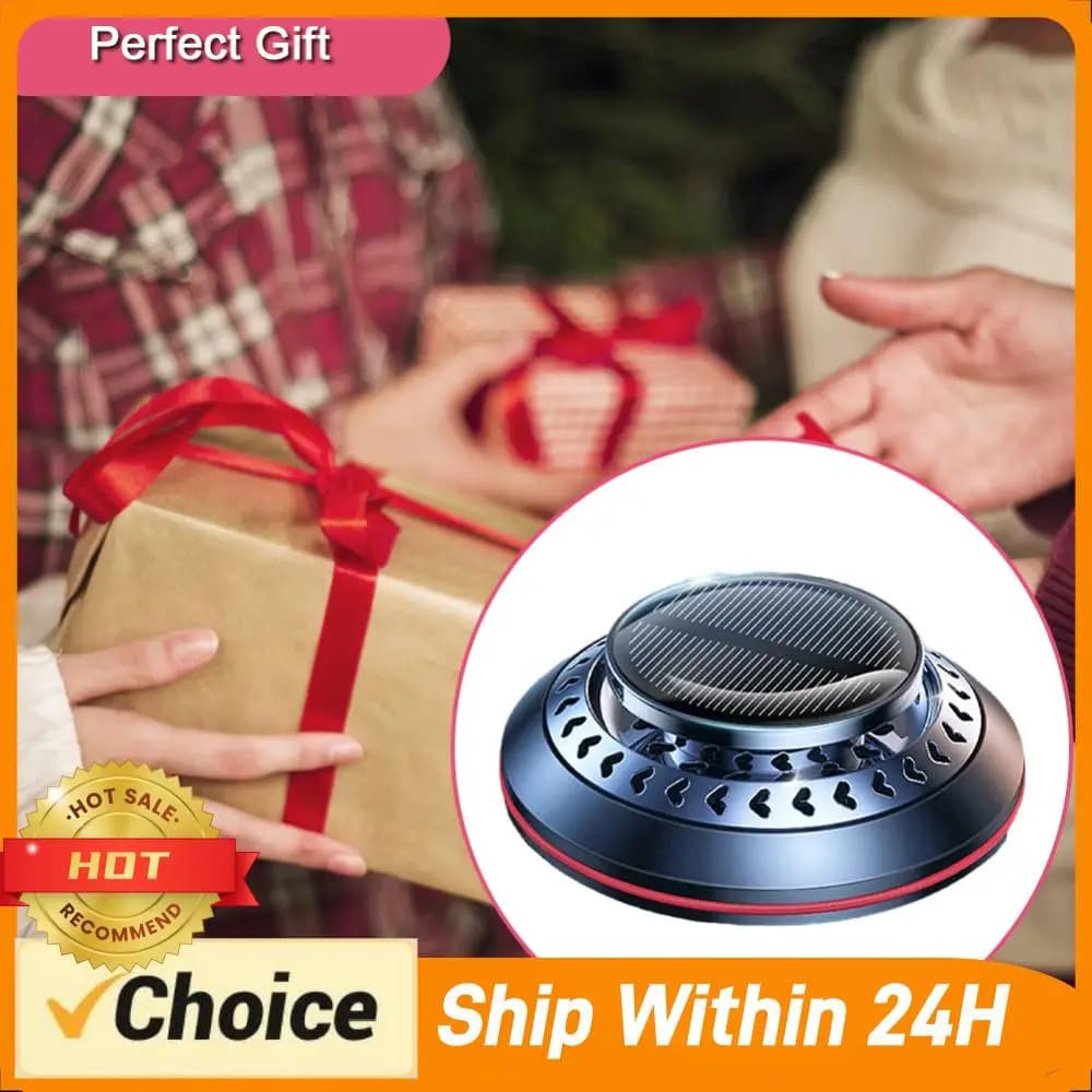 Ornament for Solar Energy Auto Dashboard, Aluminum Alloy Auto Deodorant, Auto Perfume for Auto, Auto Accessories