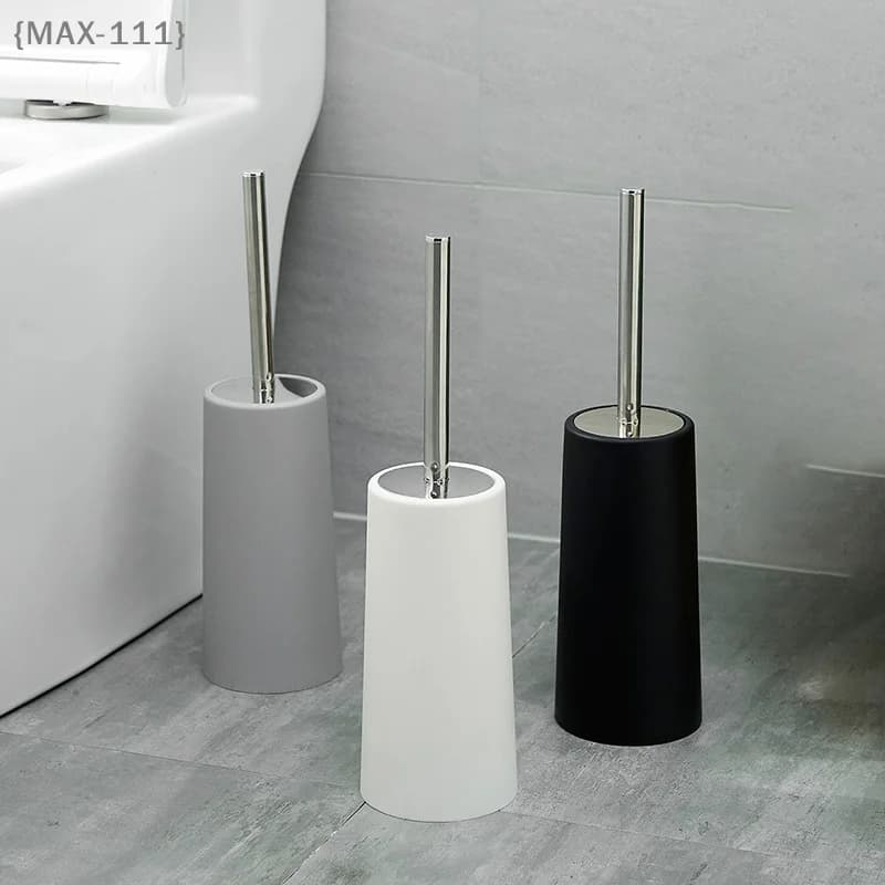 【F2-MAX-111】Set porta scopino per WC in stile nordico, organizer moderno e creativo per il bagno, spazzola per la pulizia del WC impermeabile da terra