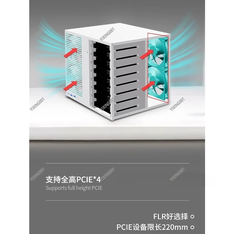 Case NAS UNRAID a 8 Bay, Torre di Archiviazione Verticale ATX/MATX con Backplane PCIe per Storage di Rete Domestico/Ufficio
