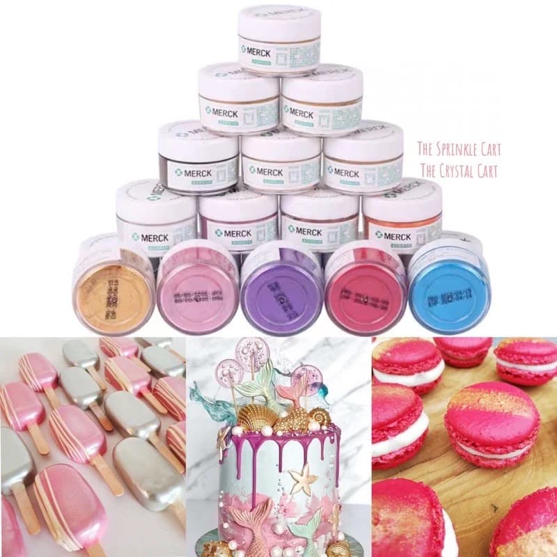 Set di 15 Pennelli per Decorazione Torte, Strumenti per Pasticceria Fai-da-Te, Glitter Dorato e Polvere Luccicante per Decorazioni Dolciarie