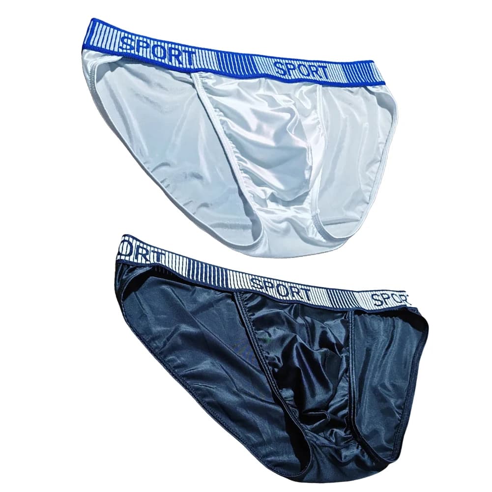 Slip da uomo a forcella alta a vita media elastici e traspiranti mutande convesse a U biancheria intima da uomo in seta di ghiaccio pantaloncini setosi aderenti