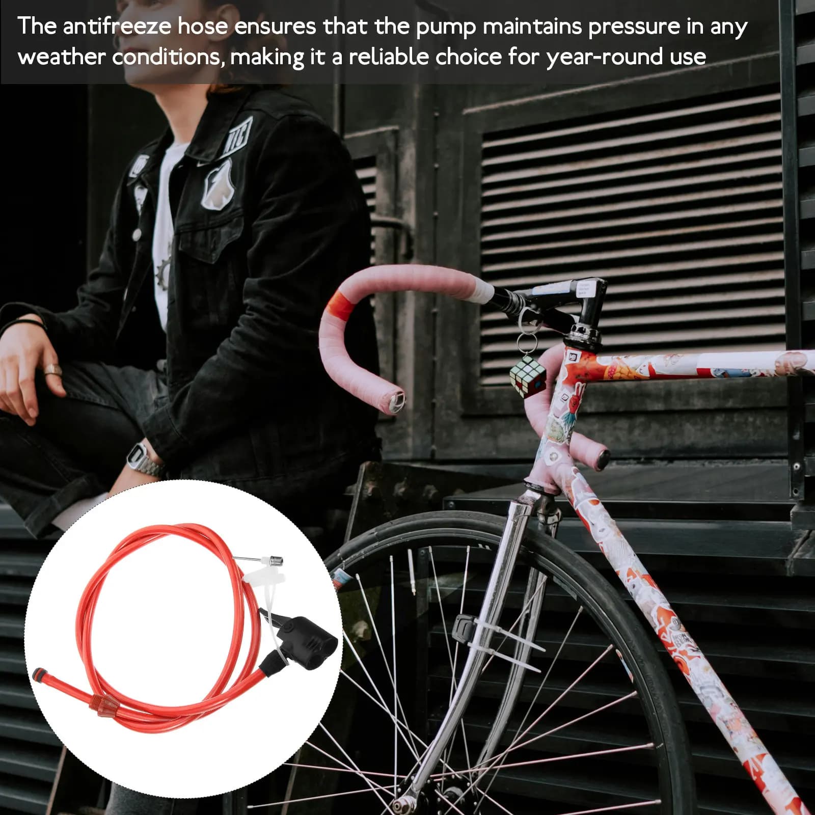 Tubo Flessibile Antigelo per Pompa Bici, Compatibile con Gonfiatori per Biciclette