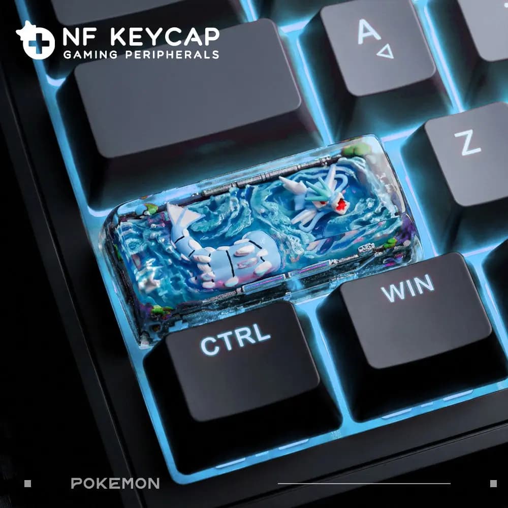 Tastiera Meccanica Fai-da-Te PTCG Gyarados ESC con Tasti a Croce, Tastiera Meccanica per PC, Keycaps Personalizzati, Regalo e Giocattolo