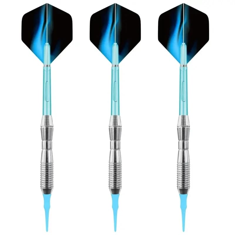 darts 3pcs of soft-tip about 18g blue four-part assembly standard safety dart shaft Aurora Wing dart flight entertainment games