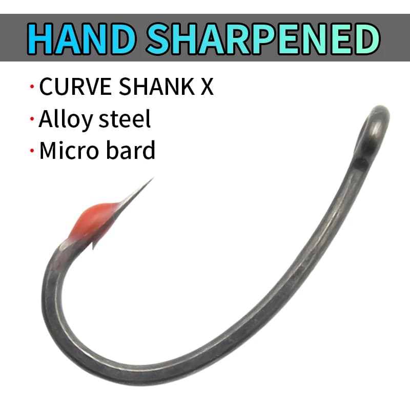 10 pcs/coal Fishing Carpa Hook Sharpened Micro Bard Steel High Carbon Tenor Size 2/4/6 For Carpa Fishing Terminal Equipment