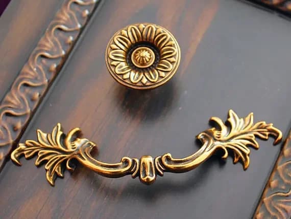 Maniglie per cassetti vintage Maniglie a goccia Anello per cauzione Battente per porta in bronzo antico Manopola per armadio da cucina Maniglia per maniglia Hardware
