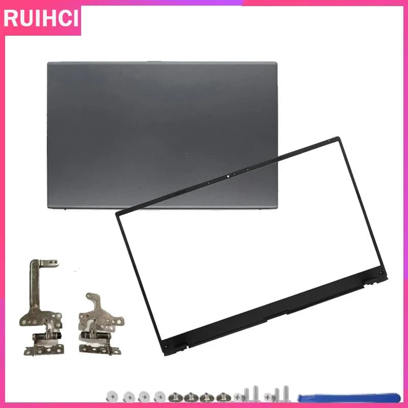 New For ASUS Vivobook X512 X512F X512DA X512UA F512 V5000F V5000D Laptop Case LCD Back Cover Front Bezel Hinges Silver 15.6"