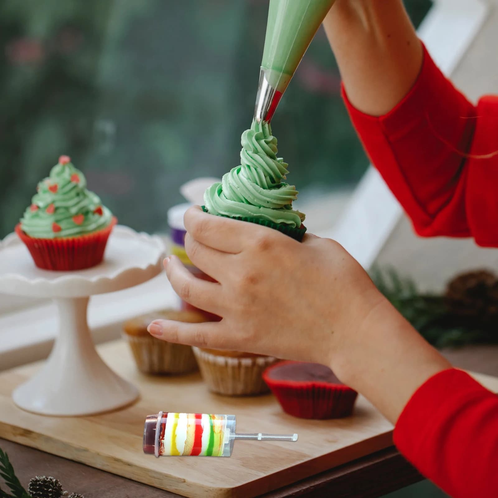 40 stampi cilindrici per torte, contenitori riutilizzabili in plastica per dolci, cheesecake e gelato, strumenti da forno